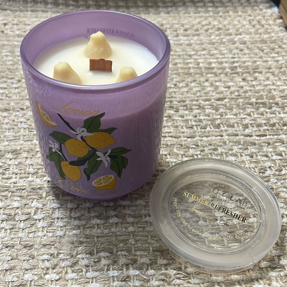 Purity Lab Australia Summer Refresher Lemon Green Tea Vegan Soy‎ Candle.